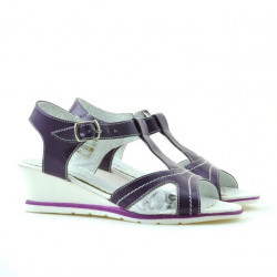 Sandales enfants 533 laqué violet combiné