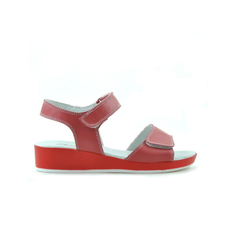 Sandales enfants 532 corail rouge