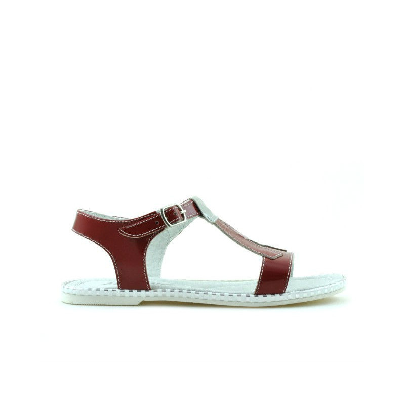 Sandales enfants 534 vernis rouge