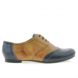 Chaussures décontractées femme 186 indigo+marron