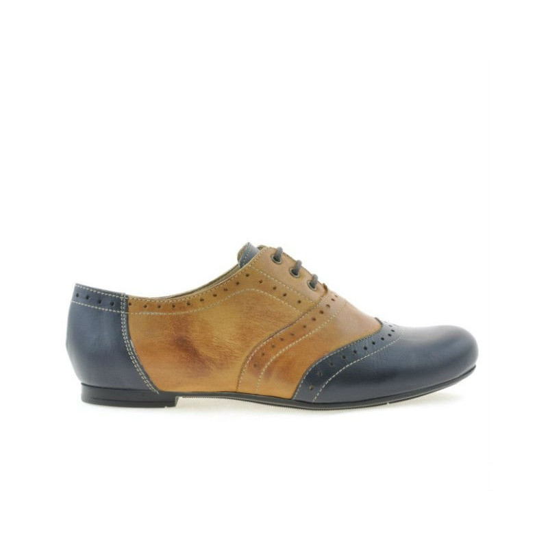 Chaussures décontractées femme 186 indigo+marron