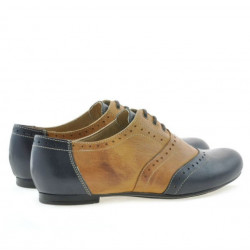 Chaussures décontractées femme 186 indigo+marron