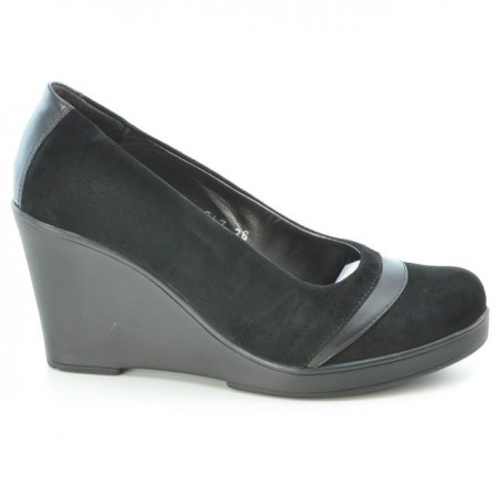 Chaussures décontractées femme 647 noir velours