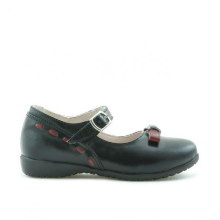 Chaussures enfants petits 12c noir+bordeaux