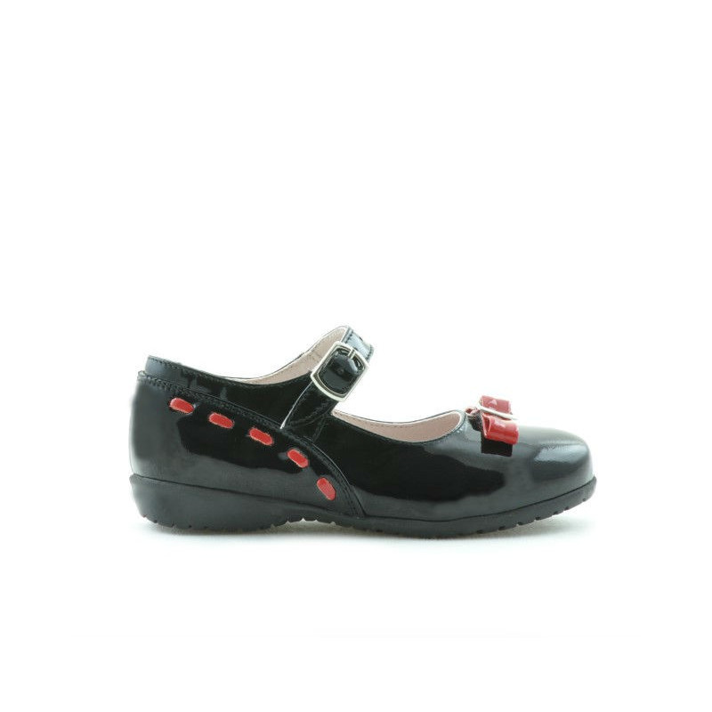 Chaussures enfants petits 12c vernis noir+rouge