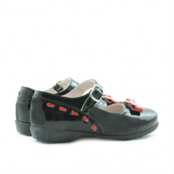 Chaussures enfants petits 12c vernis noir+rouge