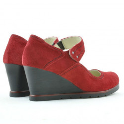 Chaussures décontractées femme 199 velours rouge
