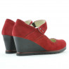 Chaussures décontractées femme 199 velours rouge