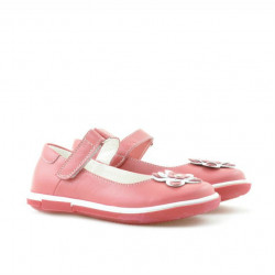 Chaussures petits enfants 06c rouge corail+blanc