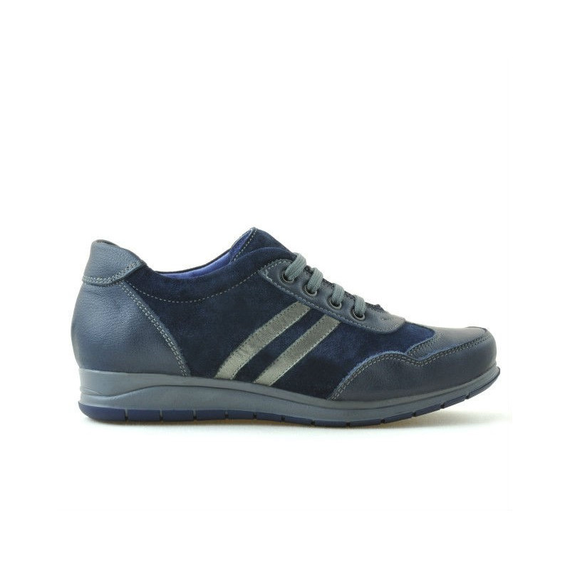 Baskets femme 641 indigo combiné