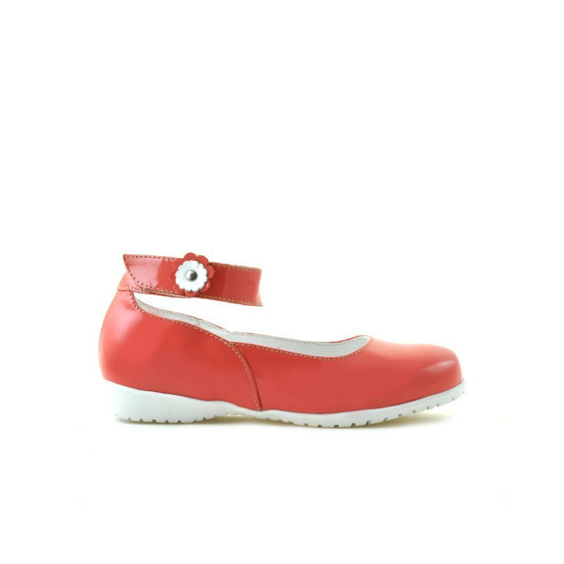 Chaussures enfants petits 17c vernis rouge corail