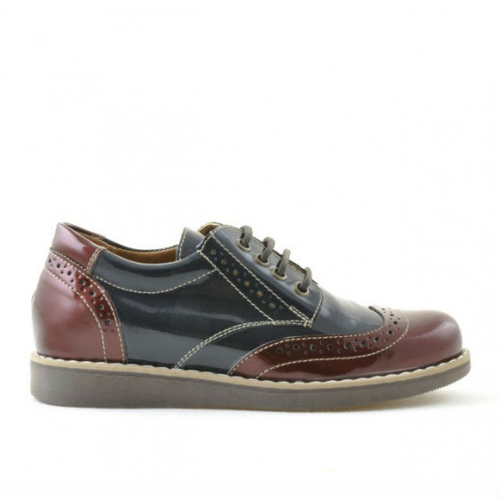 Chaussures enfants 154 vernis bordeaux combiné Chaussures enfants 154 vernis bordeaux combiné