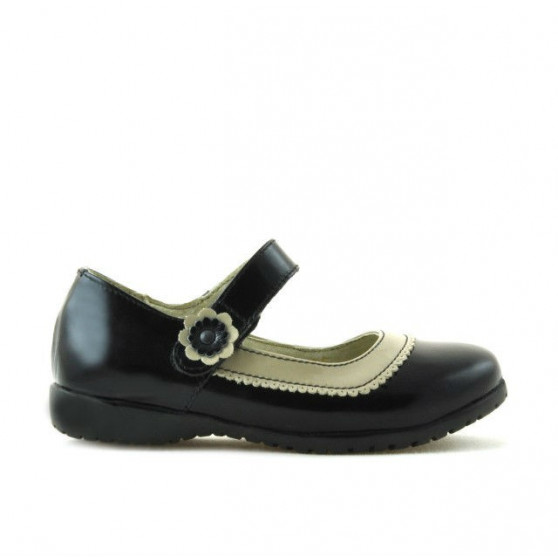 Chaussures enfants petits 19c vernis noir+beige Chaussures enfants petits 19c vernis noir+beige
