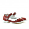 Chaussures enfants petits 19c vernis rouge+blanc