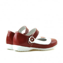 Chaussures enfants petits 19c vernis rouge+blanc