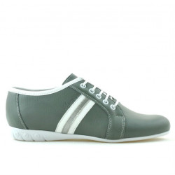 Baskets femme 187 gris+blanc