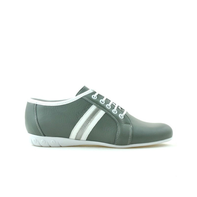 Baskets femme 187 gris+blanc