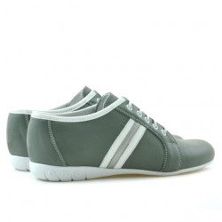 Baskets femme 187 gris+blanc