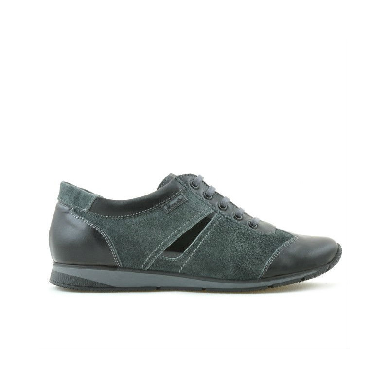 Baskets femmes 196 noir+gris