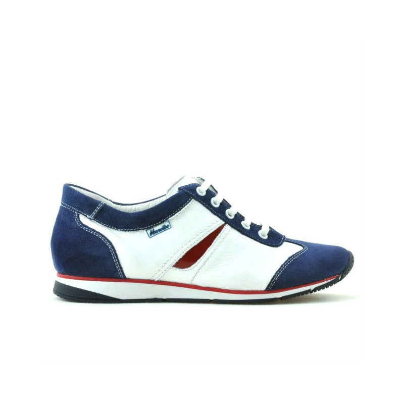 Chaussures sport femme 196 indigo velours+blanc