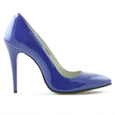 Chaussures élégantes femme 1241 vernis bleu