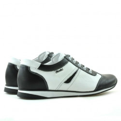 Baskets femme 196 noir+blanc