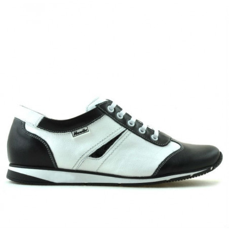 Baskets femme 196 noir+blanc