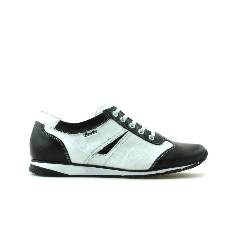 Baskets femme 196 noir+blanc