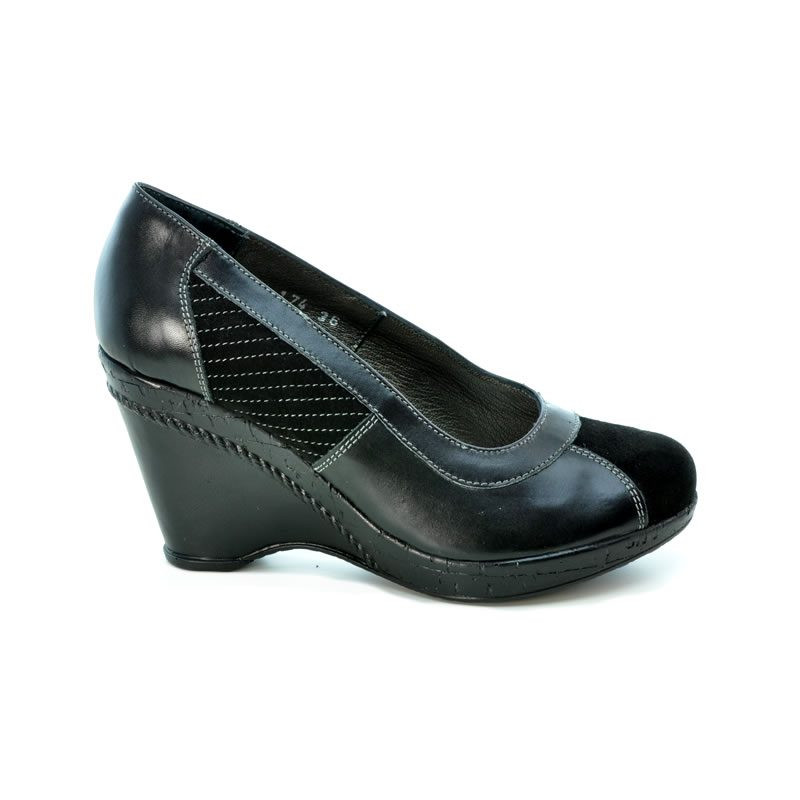 Chaussures décontractées femme 174 noir combiné