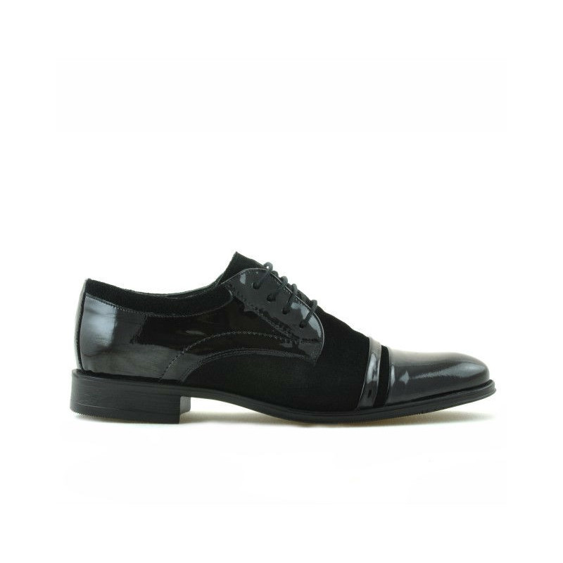Chaussures élégantes adolescents 391 velours noir combiné