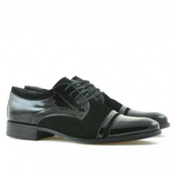 Chaussures élégantes adolescents 391 velours noir combiné