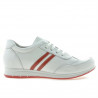 Baskets femme 641 blanc+rouge