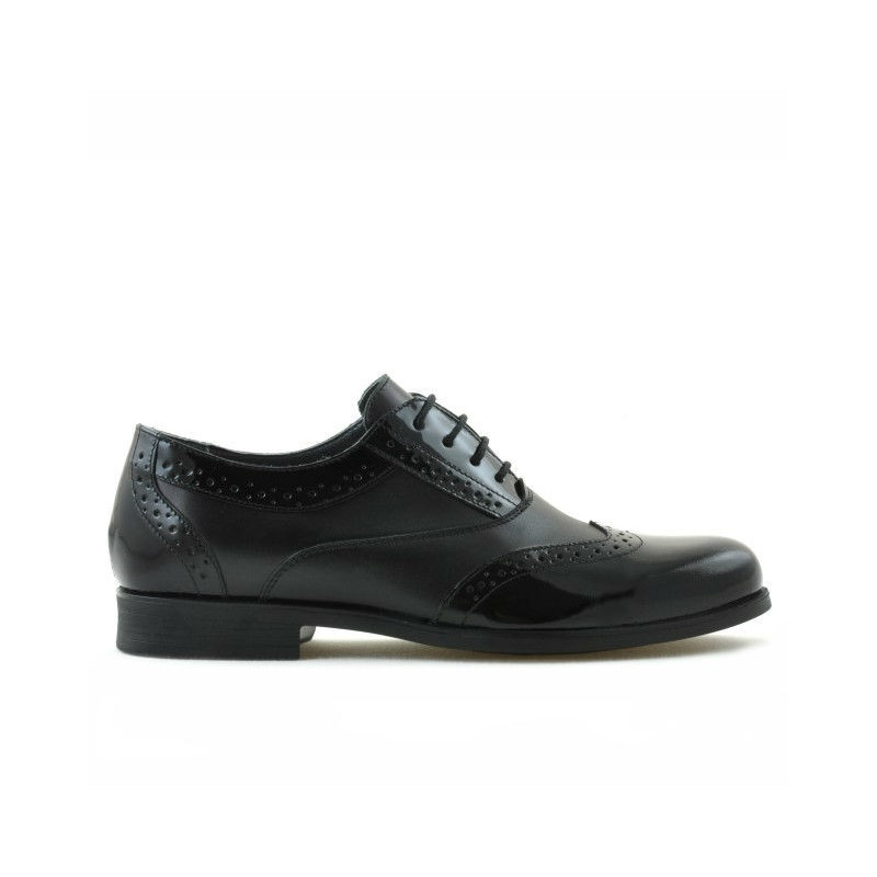 Chaussures élégantes adolescents 393 laque noire combinée