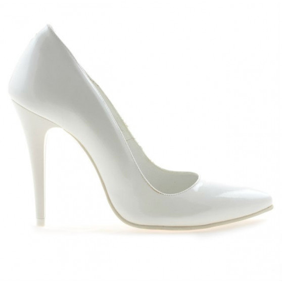 Chaussures élégantes femme 1241 verni blanc
