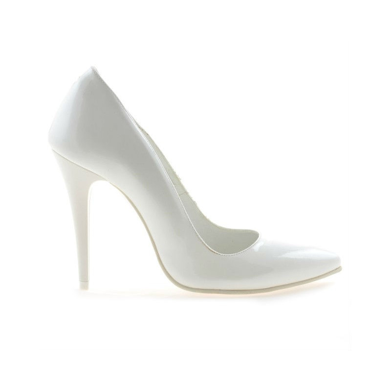 Chaussures élégantes femme 1241 verni blanc