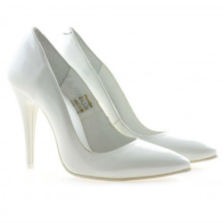 Chaussures élégantes femme 1241 verni blanc