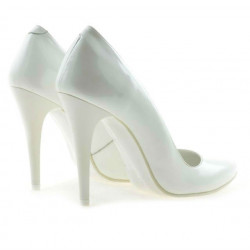 Chaussures élégantes femme 1241 verni blanc