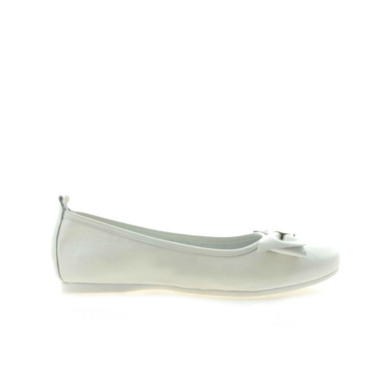 Ballerines femme 638 blanc nacré