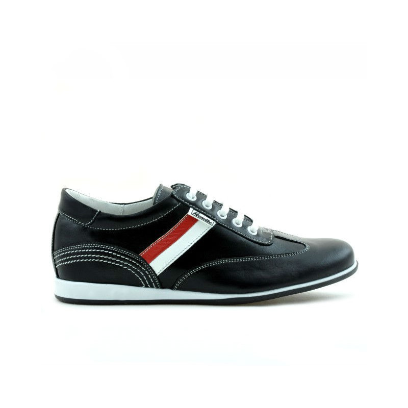 Chaussures de sport adolescents 394 noir+blanc