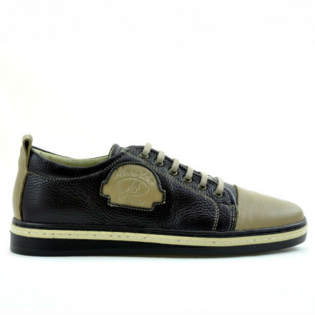 Baskets adolescents 392 sable+café