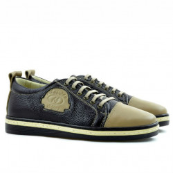 Baskets adolescents 392 sable+café