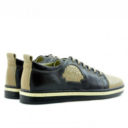Baskets adolescents 392 sable+café