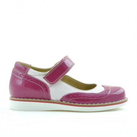 Chaussures enfants 153 vernis fuchsia combiné