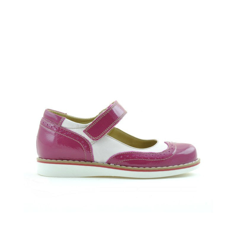 Chaussures enfants 153 vernis fuchsia combiné