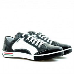 Baskets adolescents 307 noir+blanc