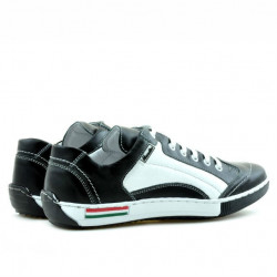 Baskets adolescents 307 noir+blanc