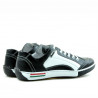 Baskets adolescents 307 noir+blanc
