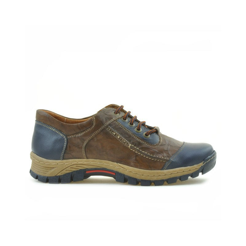 Chaussures de sport adolescents 313 indigo+marron
