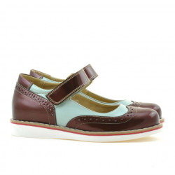 Chaussures enfants 153 vernis bordeaux combiné