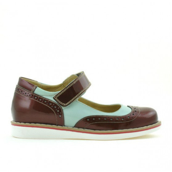 Chaussures enfants 153 vernis bordeaux combiné Chaussures enfants 153 vernis bordeaux combiné